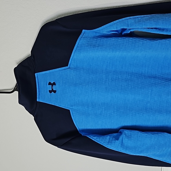 Under Armour Men's Coldgear Expanse Fitted Long Sleeve Sweater Blue L 1/4 Zip - Picture 7 of 9